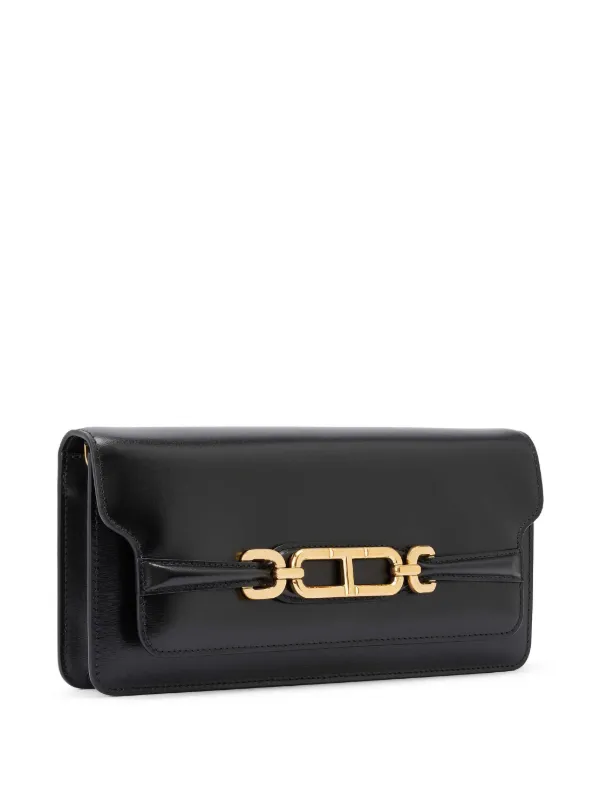ショルダーバッグ・ポシェット Tom Ford Leather Shoulder Bag With Logo TOM FORD Logo Shoulder Bag | Black | FARFETCH CA