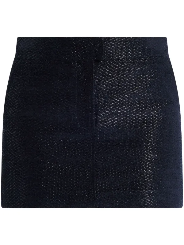 Tom Ford Woven-design Mini Skirt in Black