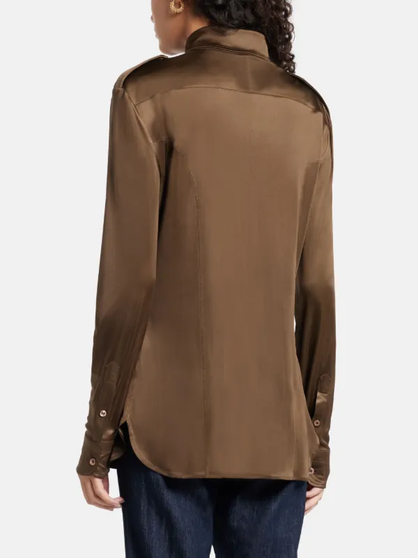TOM FORD Shimmey Shirt | Brown | FARFETCH CA