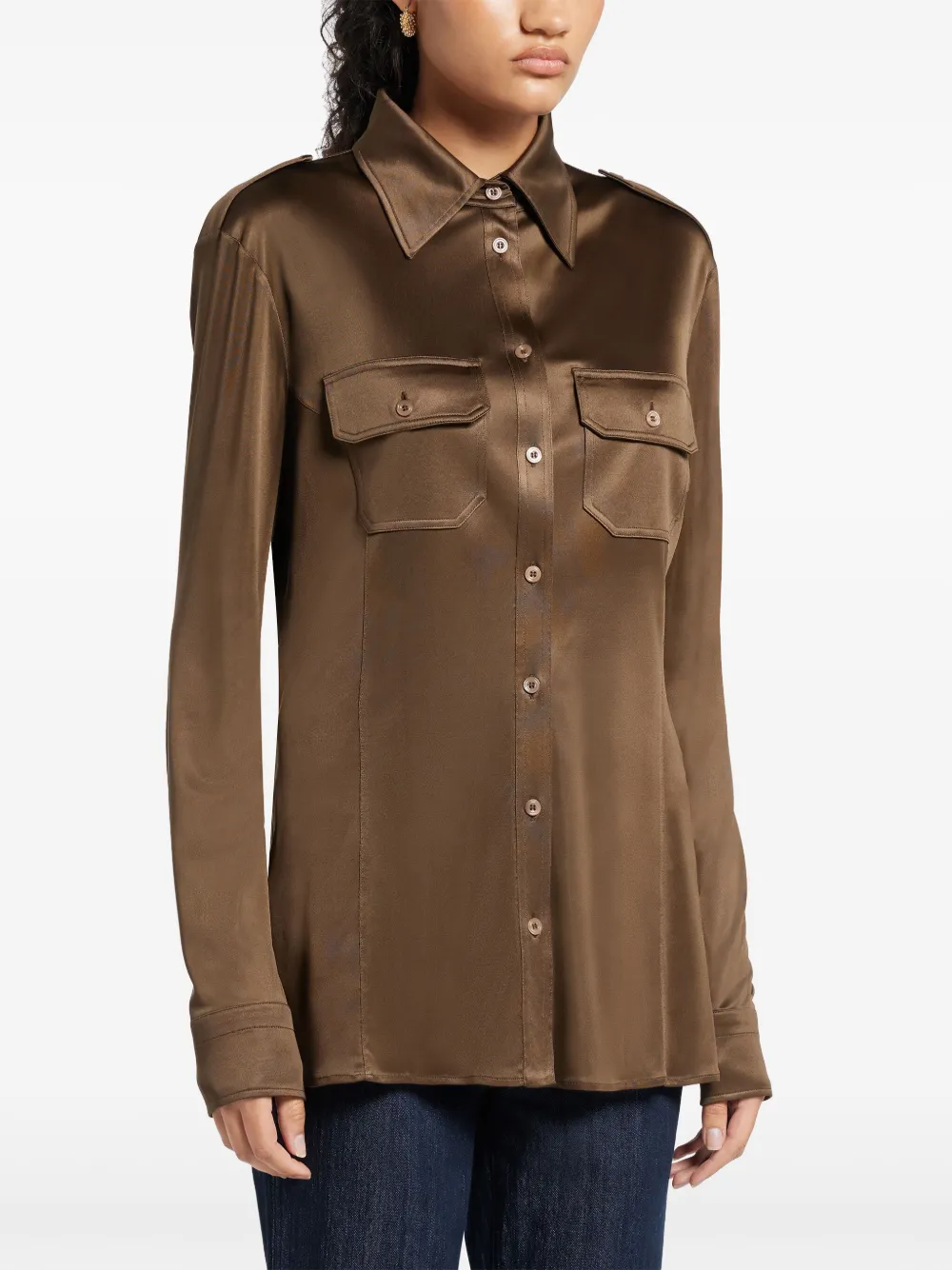 TOM FORD Shimmey blouse Bruin