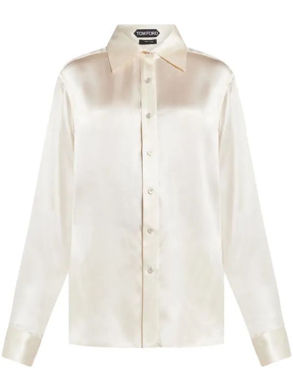 Chemise Tom Ford En Paillettes Orange Avec Inserts Soie - Taille IT 44 - Neuve Avec étiquettes