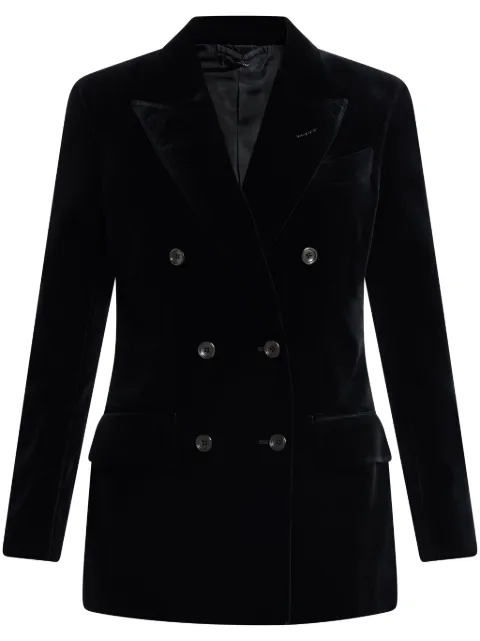 TOM FORD velvet double-breasted blazer