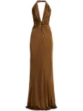 TOM FORD knot-detail evening dress - Brown