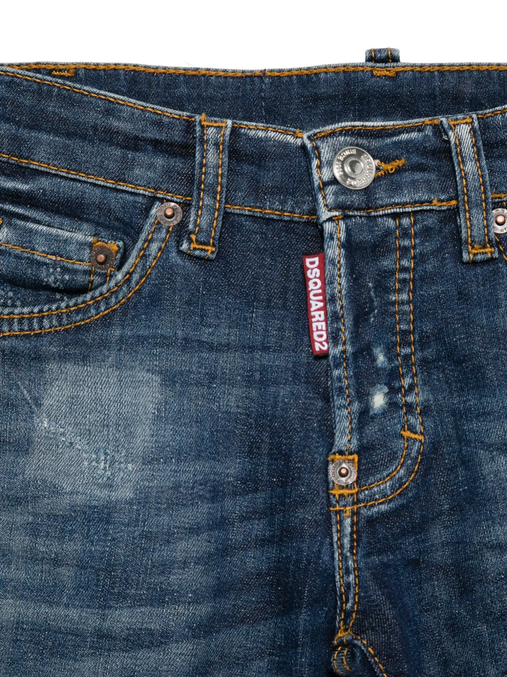 Dsquared2 Distressed Jeans In Blue