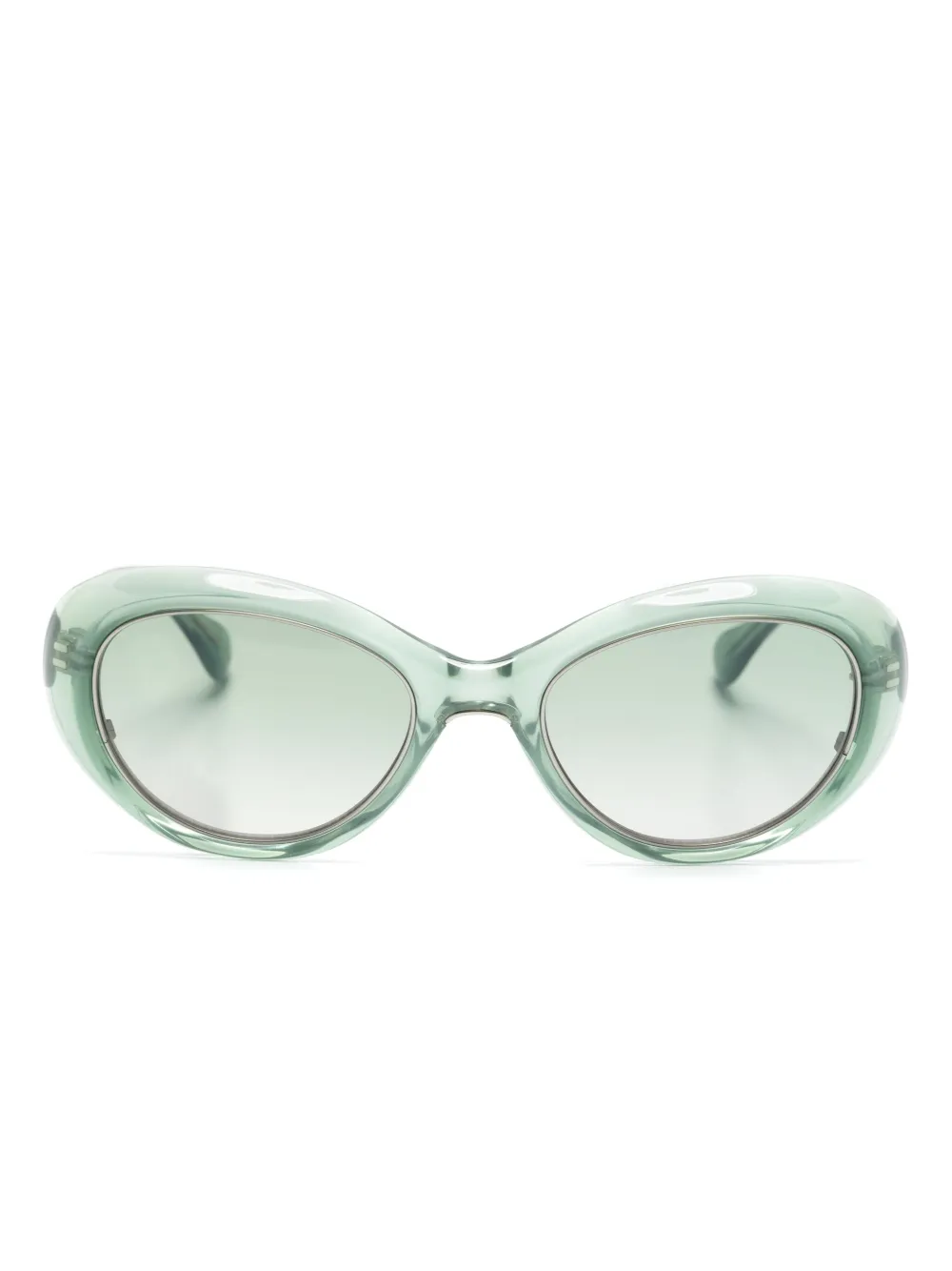 MR. LEIGHT Selma oval-frame sunglasses | Green | Image 1