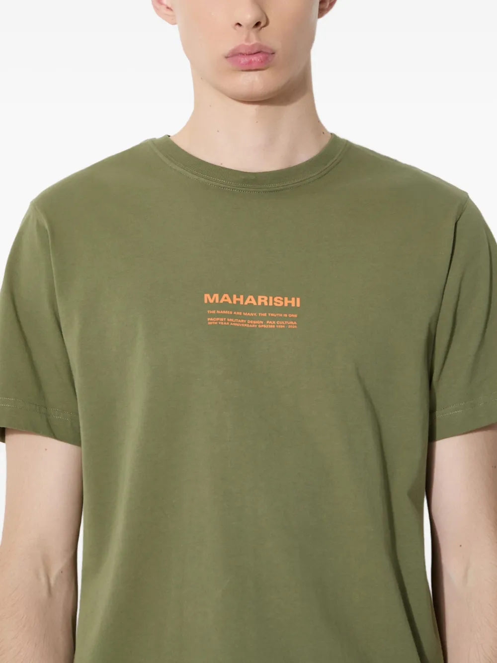 Maharishi Aum T-shirt met logoprint Groen
