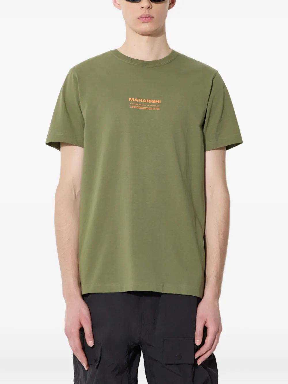 Maharishi Aum T-shirt met logoprint Groen