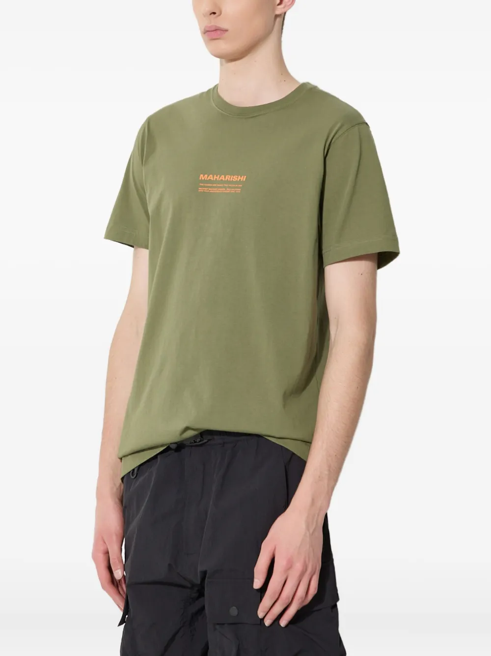 Maharishi Aum T-shirt met logoprint Groen