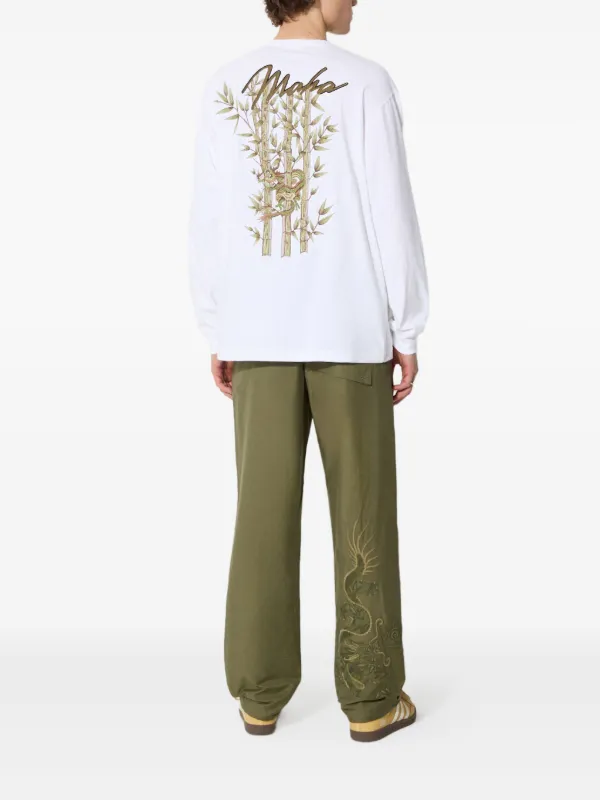 Maharishi Original Dragon Embroidered Trousers | Green | FARFETCH