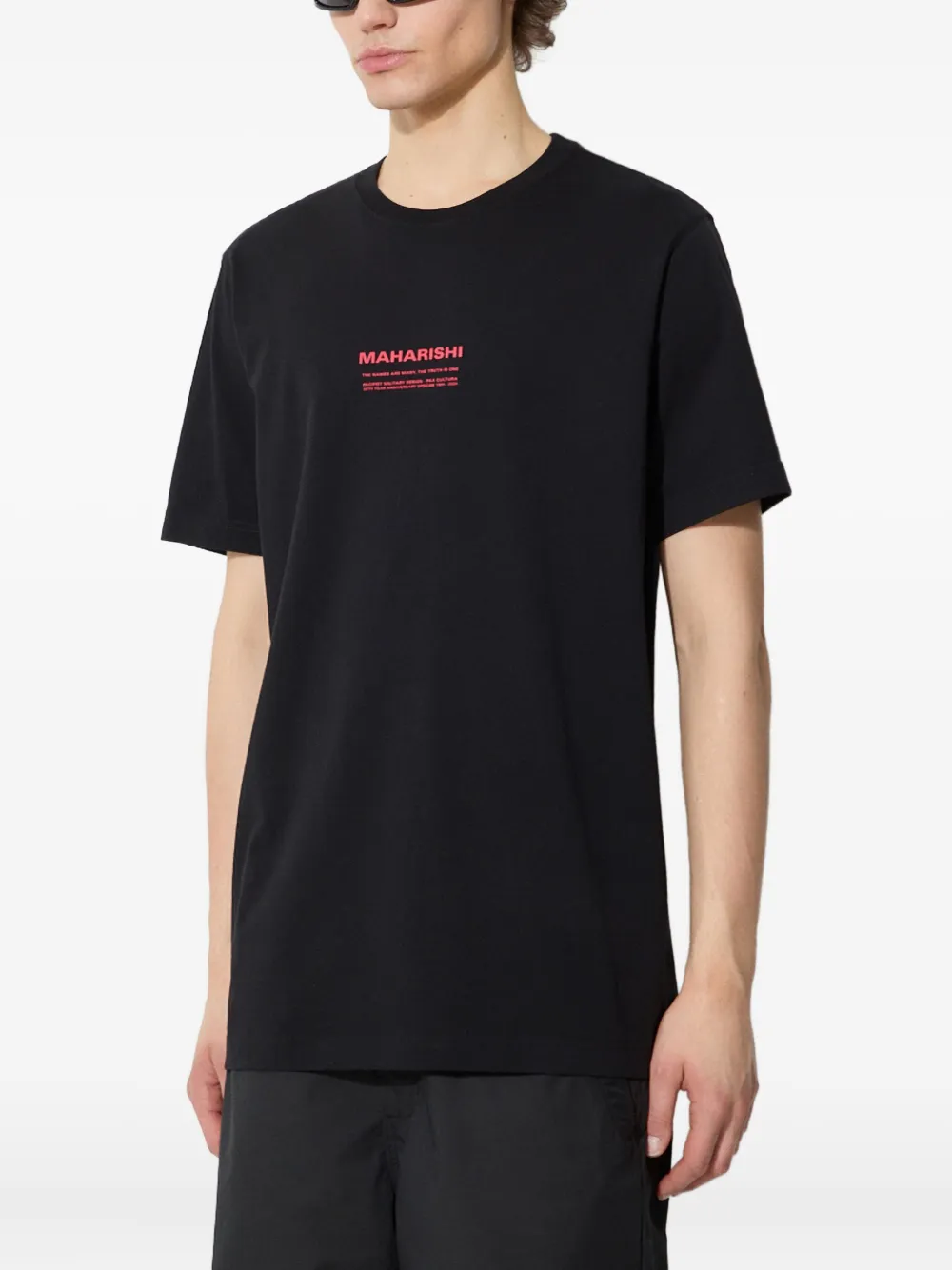 Maharishi Aum T-shirt met logoprint Zwart