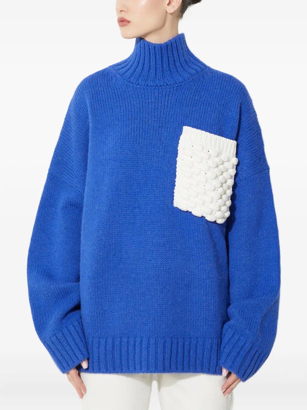 JW Anderson pocket turtleneck sweater | Blue | Image 1