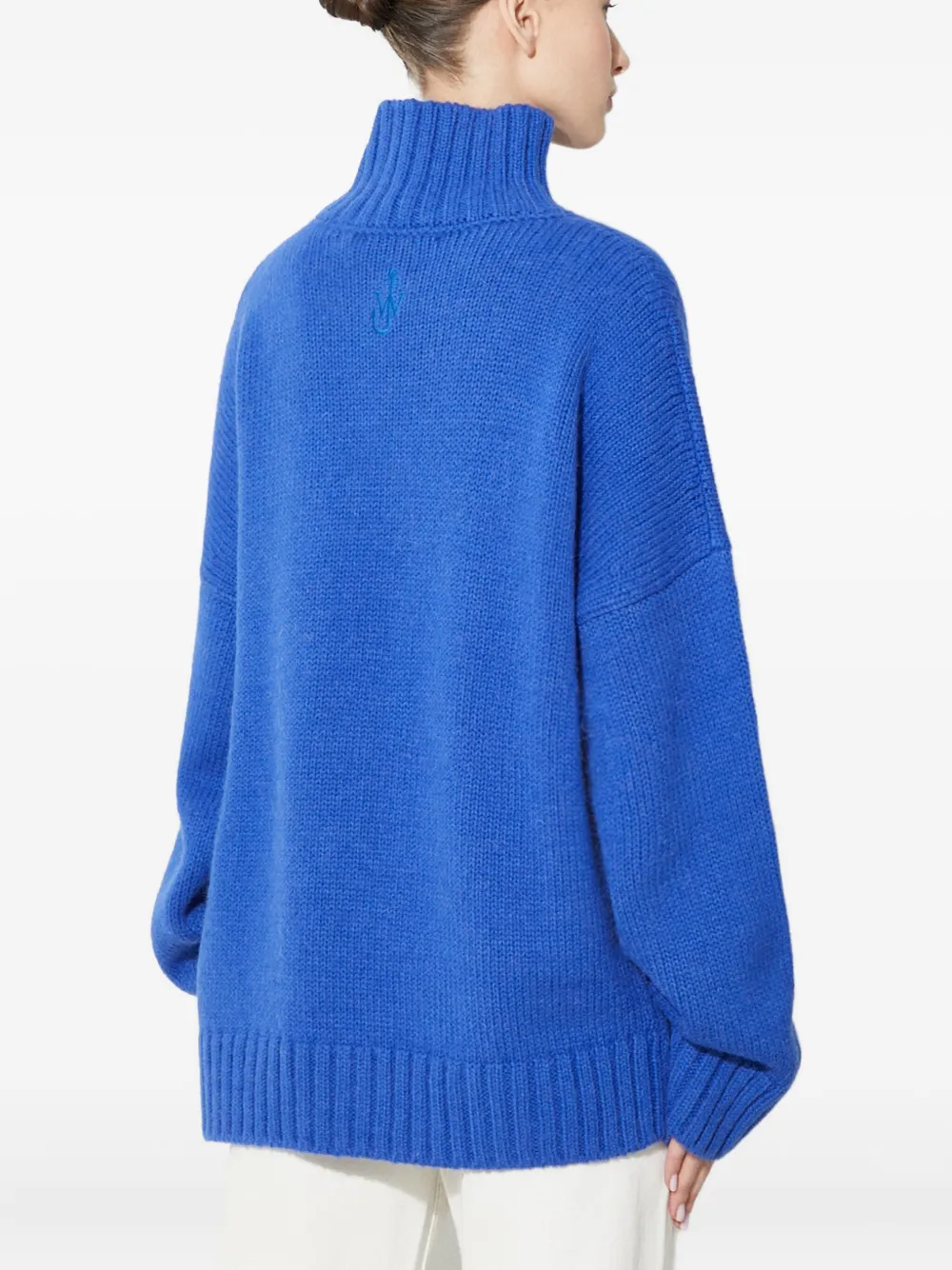 Jw Anderson Pocket Turtleneck Sweater In Blue