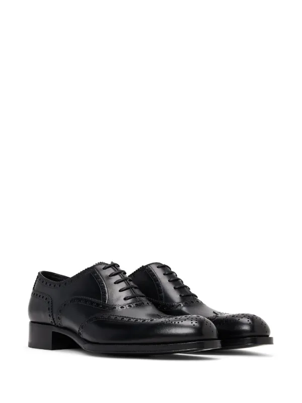 TOM FORD Leather Oxford Shoes | Black | FARFETCH