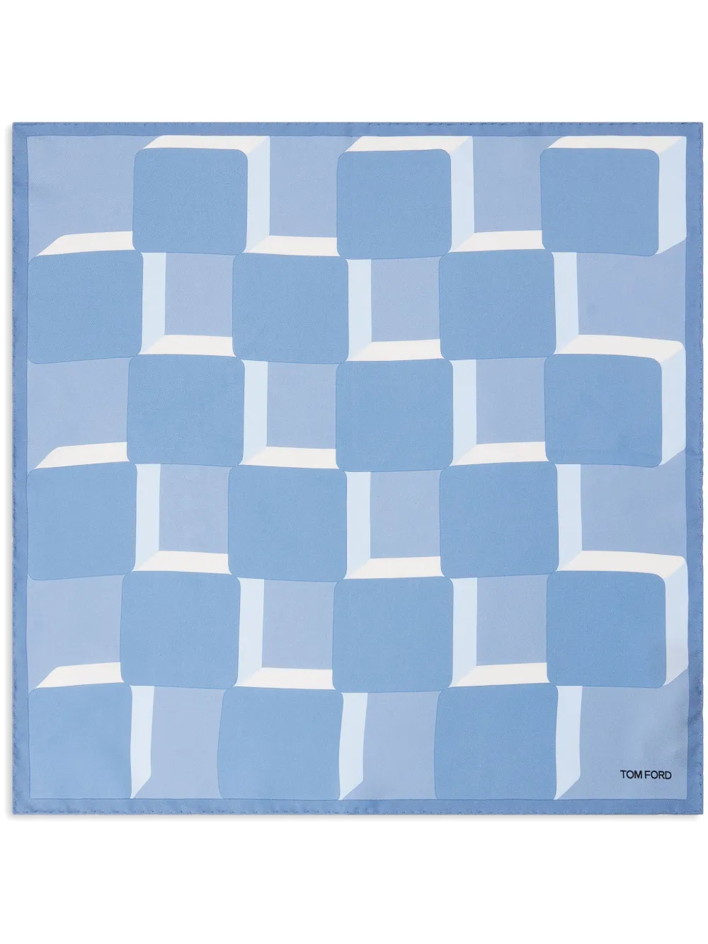 TOM FORD silk geometric-pattern pocket square Men