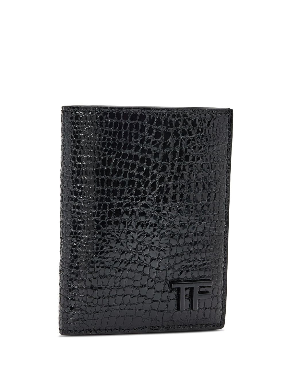 Shop Tom Ford Bi-fold Leather Cardholder In Schwarz