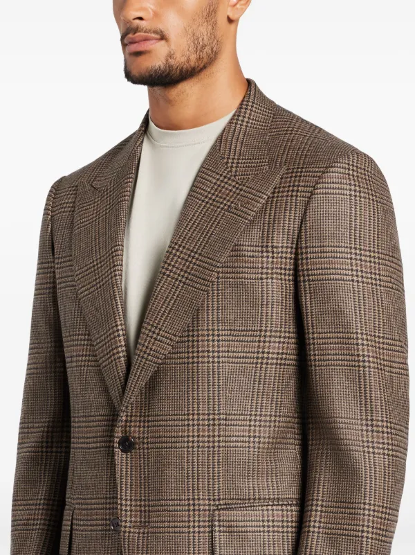 【関税＆送料込み】Tom Ford Single Breasted Wool Jacket TOM FORD single-breasted Wool Blazer | Brown | FARFETCH