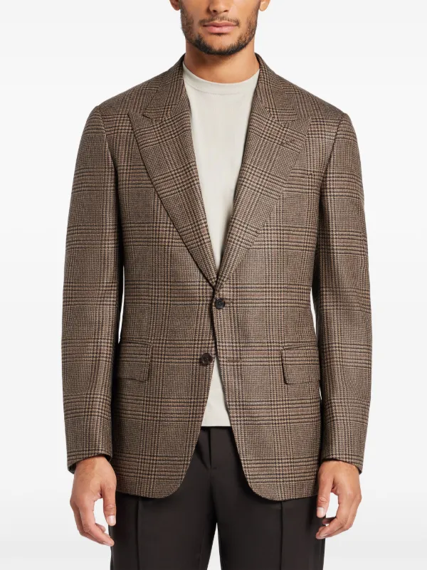 【送料&関税込】Tom Ford Single-breasted Blazer TOM FORD single-breasted Wool Blazer | Brown | FARFETCH