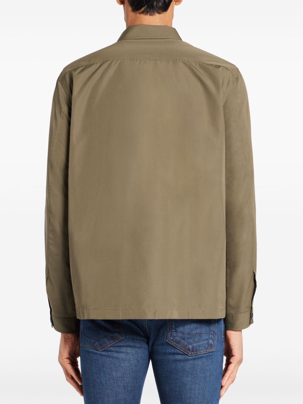 Shop Tom Ford Long-sleeve Poplin Shirt In Green