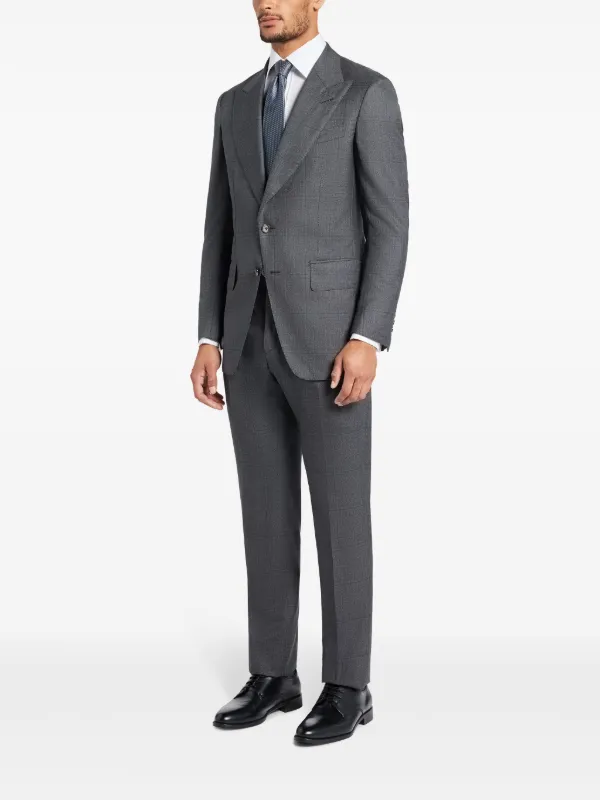 TOM FORD Silk Blend Single Breasted Suit Grey FARFETCH CA