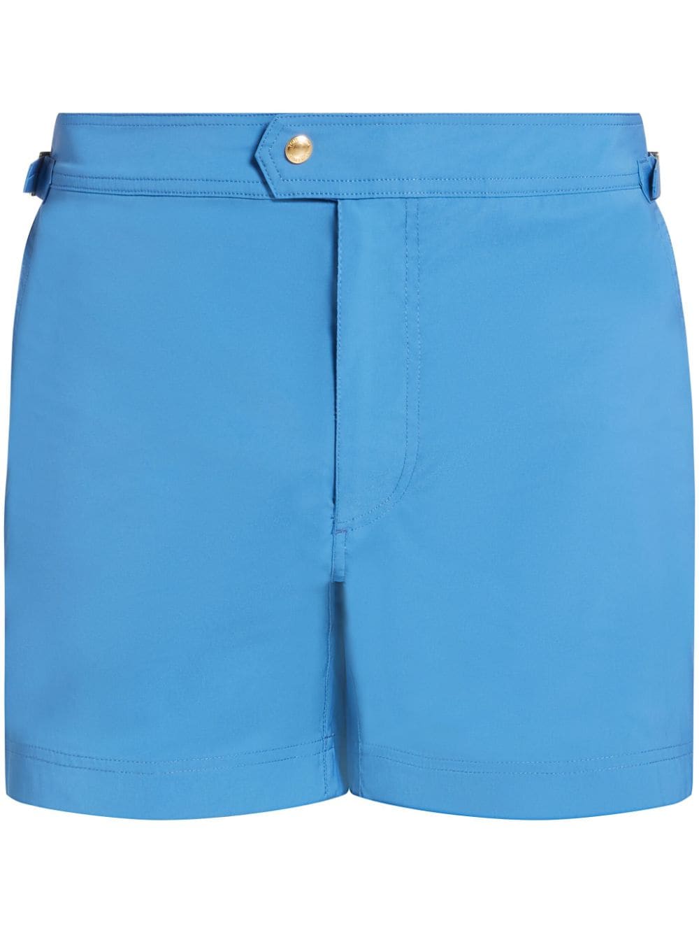 Shop Tom Ford Side-buckle Swim Shorts In Blue