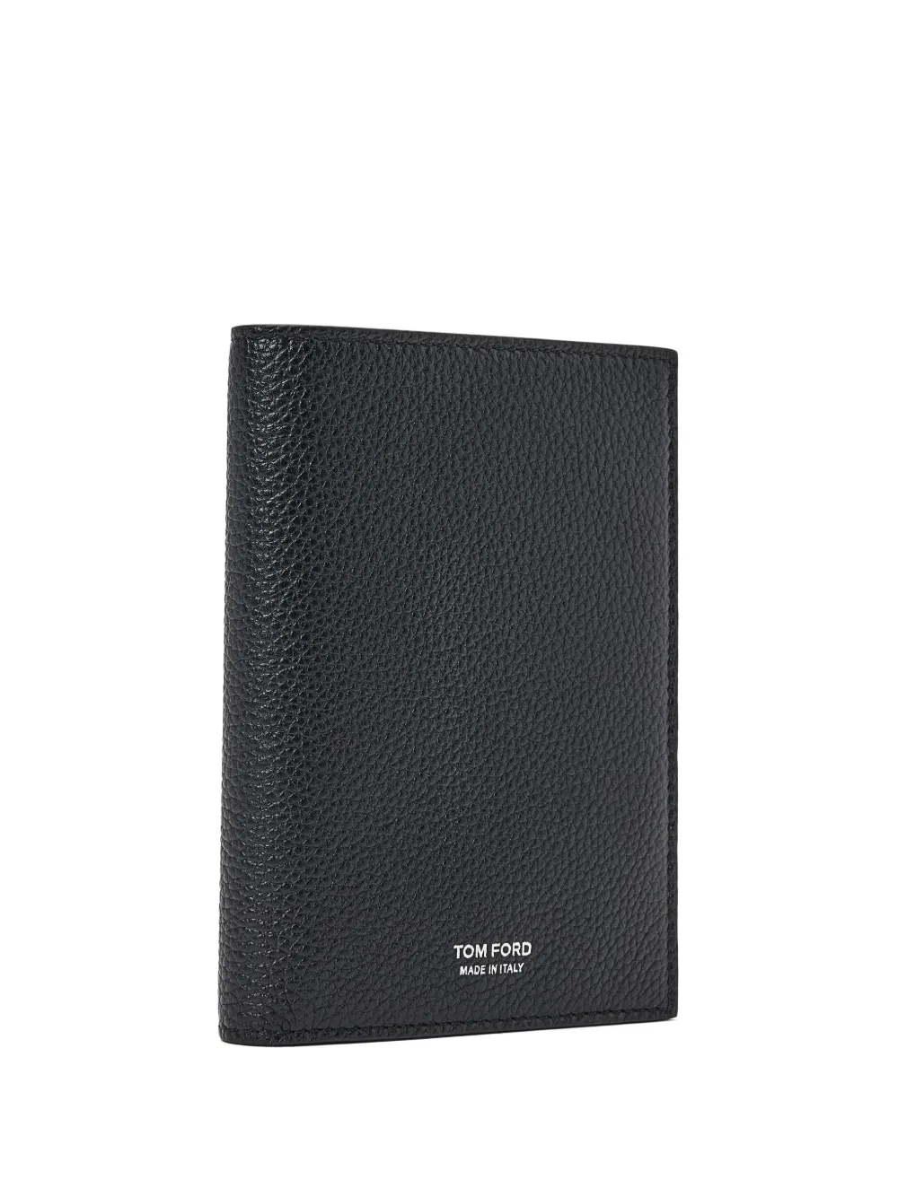 TOM FORD Bi-fold leren pasjeshouder met logo Zwart