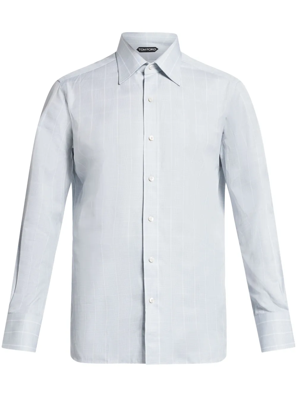 TOM FORD Geruit overhemd Grijs