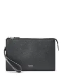 TOM FORD pebbled-leather logo-print clutch - Black