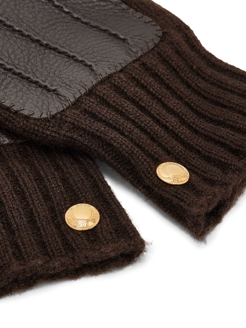 Shop Tom Ford Ribbed-knit Gloves In Brown