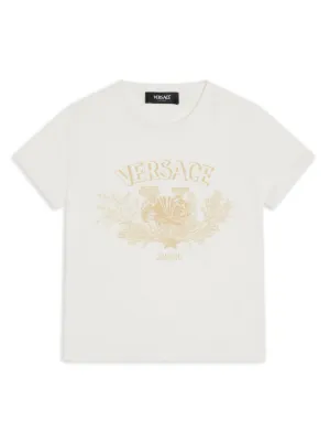 logo-print cropped T-shirt