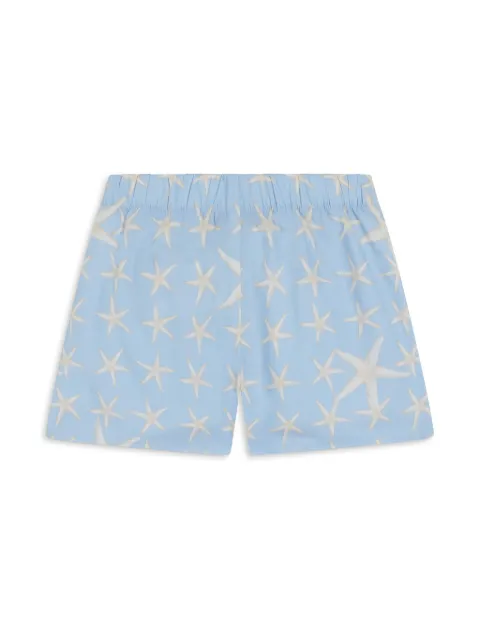 Versace Kids starfish-print logo-embroidered shorts