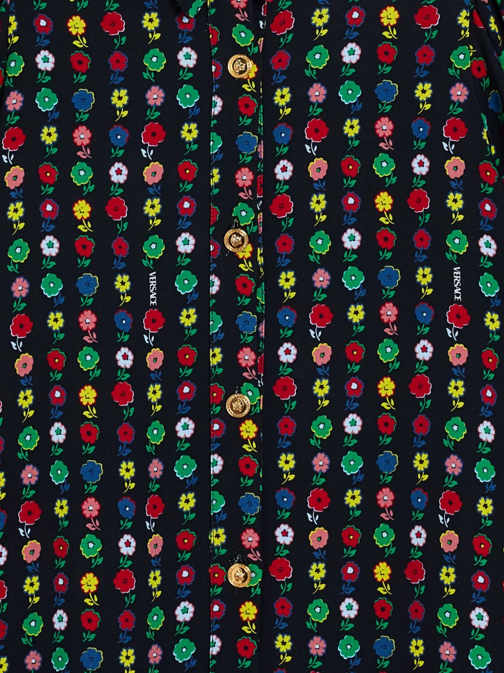 Versace Kids Falling Flowers jurk Zwart