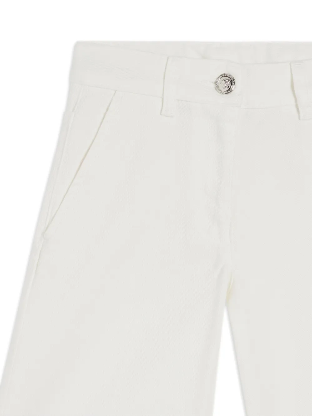 Versace Kids Spijkershorts met logopatch Wit