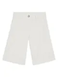 Versace Kids logo-patch denim shorts - White