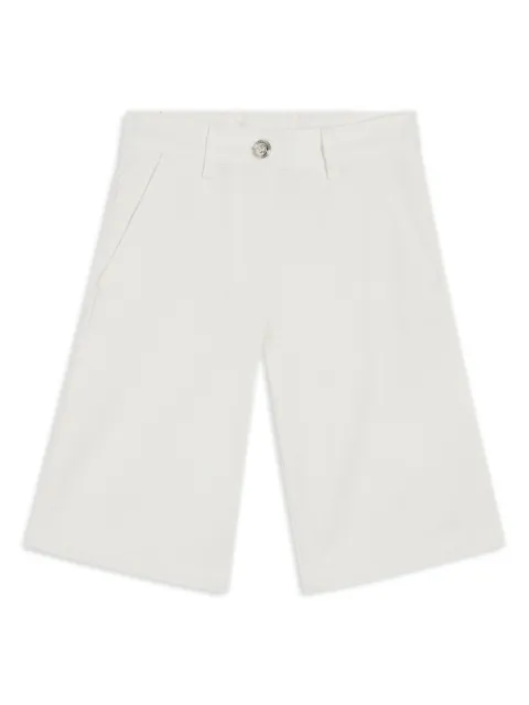 Versace Kids logo-patch denim shorts