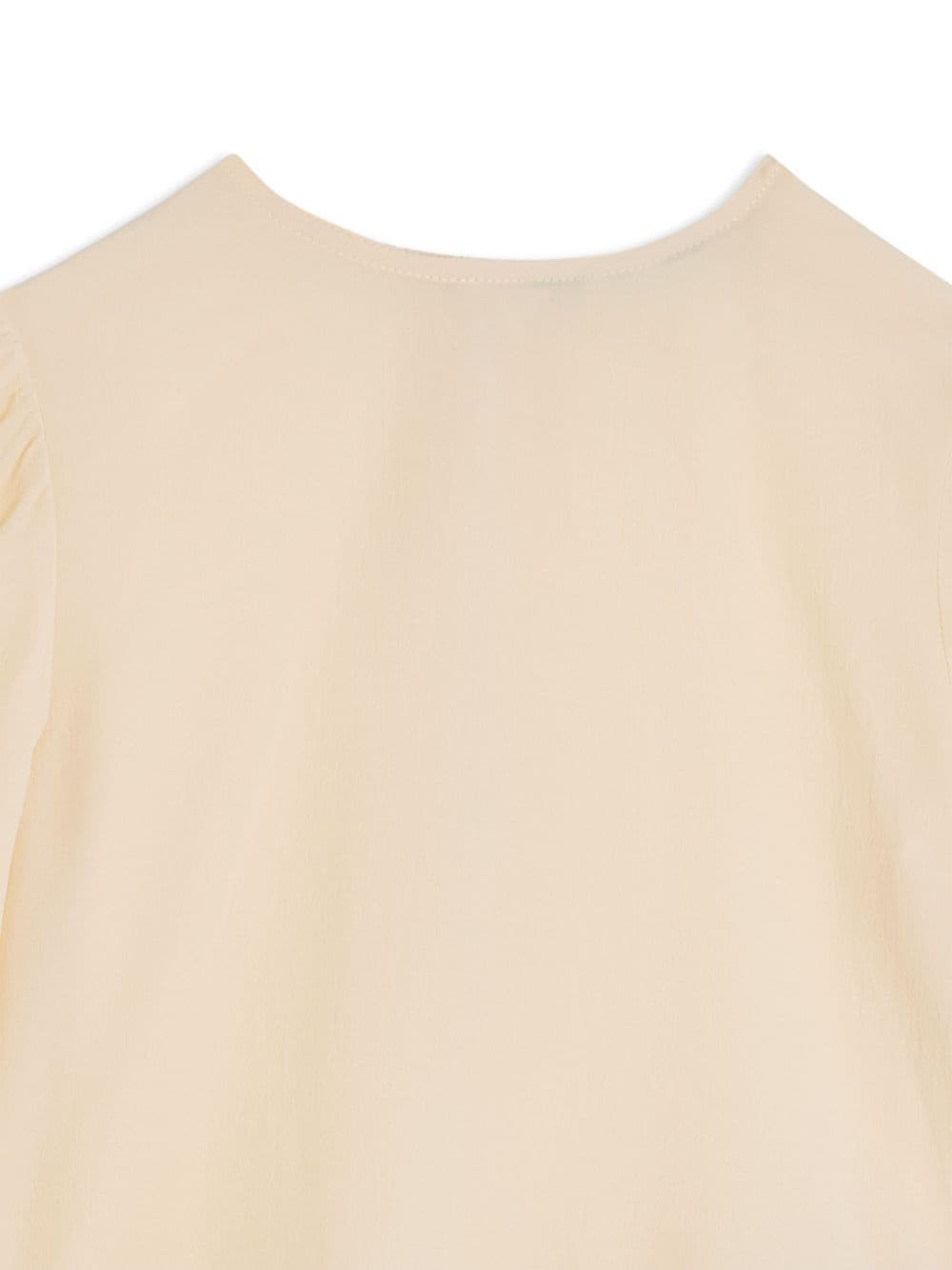 Shop Versace Round-neck Long-sleeved Blouse In Yellow