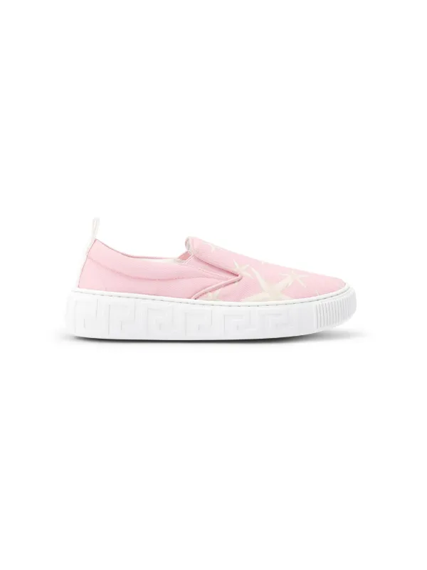 【VERSACE】 pink flats （関税送料込） Versace Kids Stella Marina slip-on Sneakers | Pink | FARFETCH