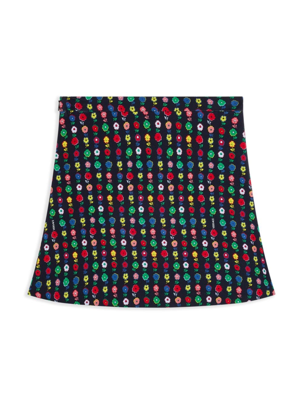 Versace Kids floral-print skirt - Zwart