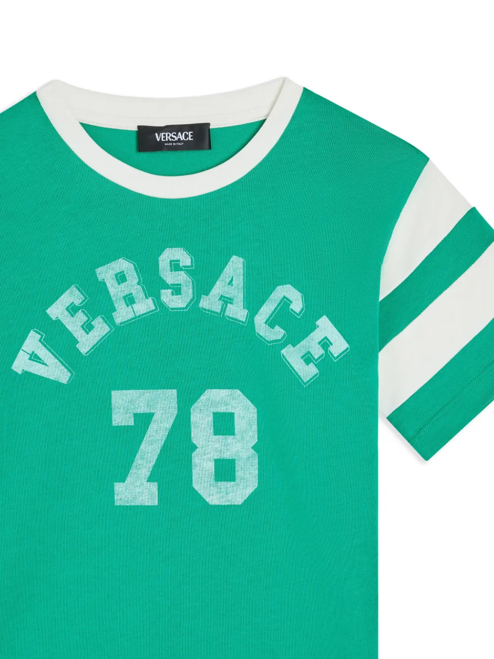 Versace Kids T-shirt met logoprint Groen