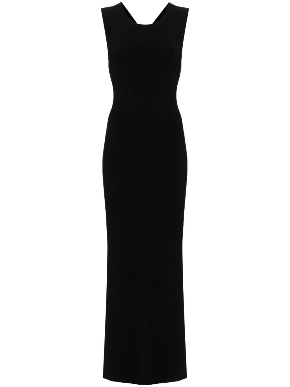 Gestuz Criss-cross Knitted Maxi Dress In Black