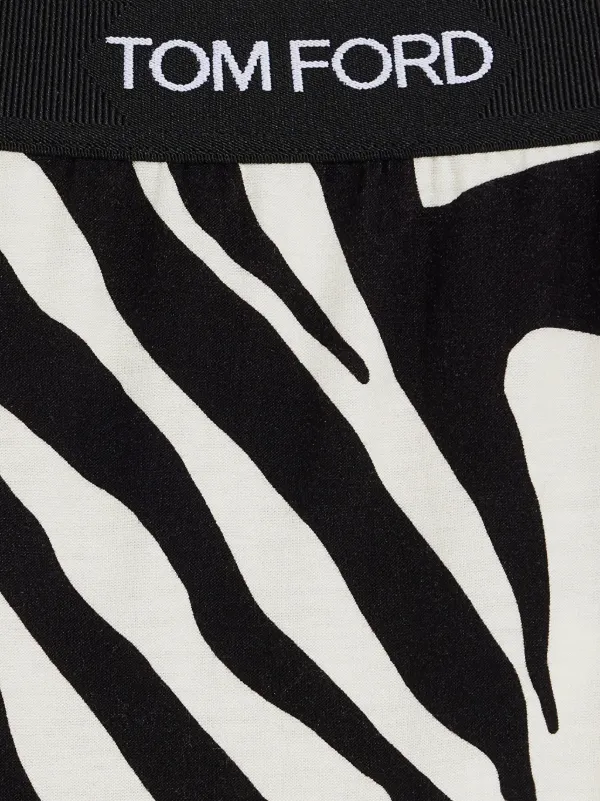 【セール】 TOM FARFETCH | Black | Briefs high-rise Print Zebra FORD パンツ