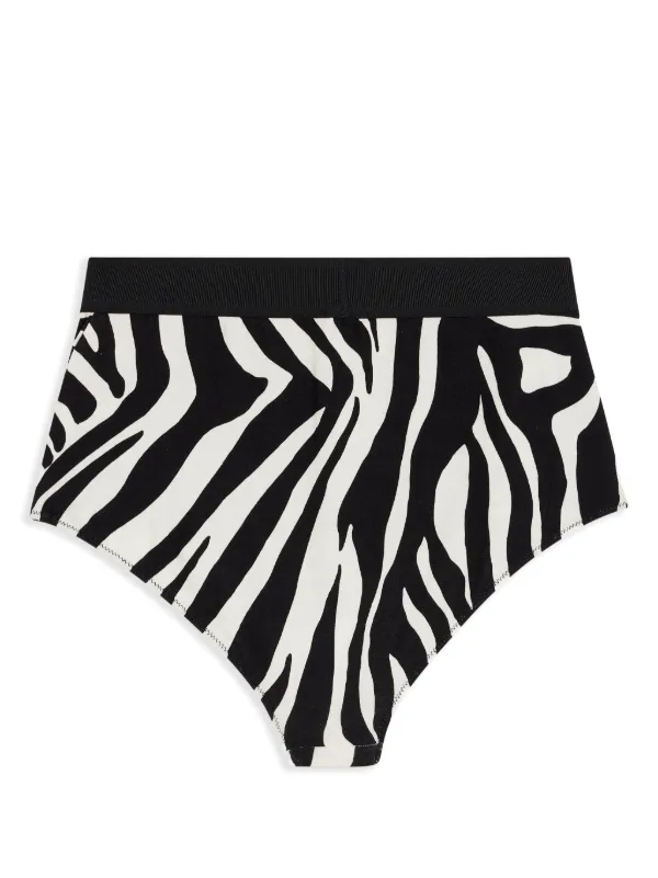 ブランドのギフト TOM FORD FARFETCH | Black | Briefs high-rise Print Zebra パンツ