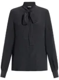 TOM FORD ribbon tie-neck silk blouse - Black