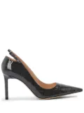 TOM FORD 85mm Angelina croc-embossed leather pumps - Black