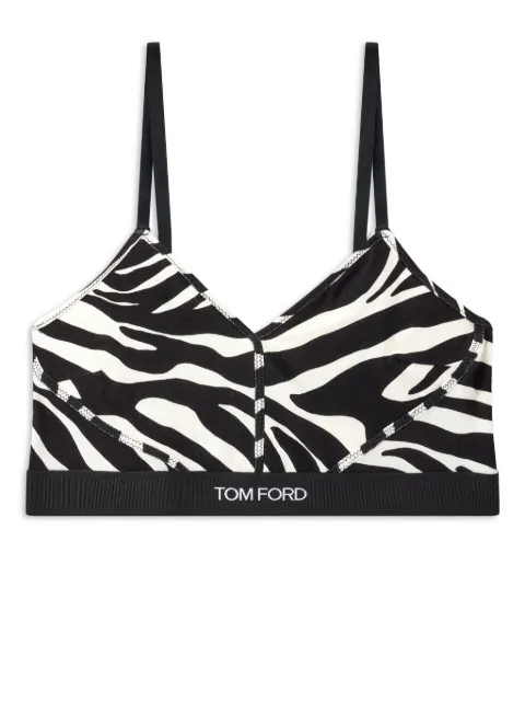 TOM FORD Optical Zebra Print modal signature bralette