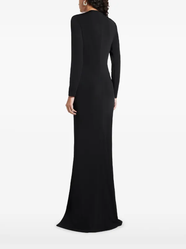 TOMFORD｜ (T4M14 1410 020 (V NECK)) TOM FORD v-neck Long Sleeve Dress | Black | FARFETCH