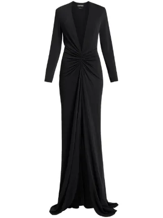 knee length dresses for ladies Black V Neck Long Sleeve Wrap Skirt Midi Dress – AX Paris main image 1