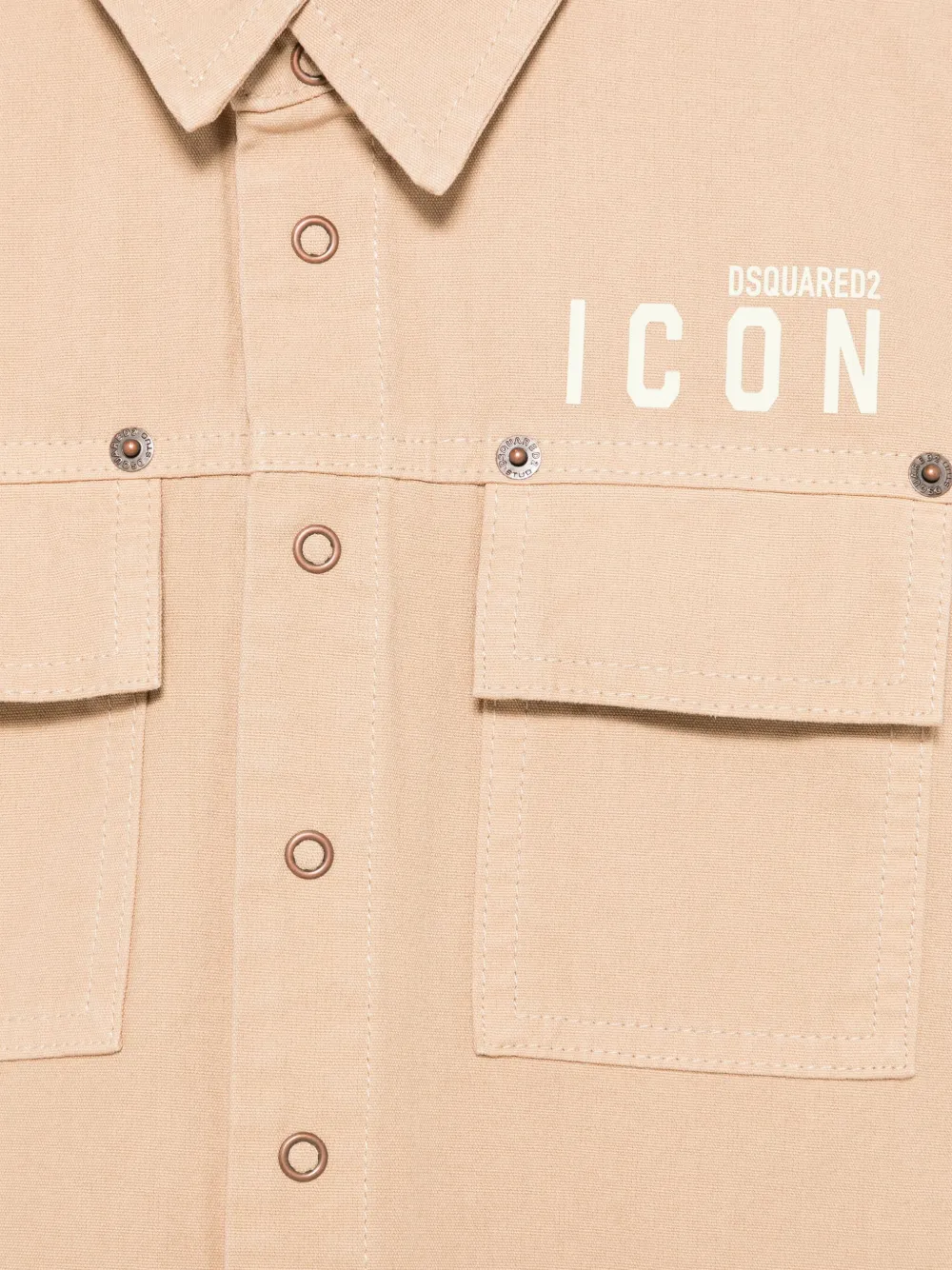 Dsquared2 Logo-print Shirt In Neutrals