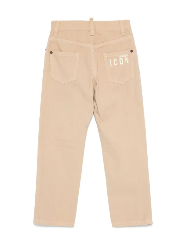 DSQUARED2 KIDS Cotton Chinos Brown FARFETCH IN
