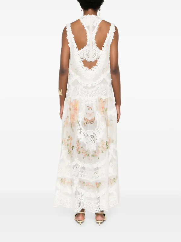 【ZIMMERMANN】Lace Shirt Dress/追跡+関税+全国送料込み Shirt Midi Dress Black Floral Online | Zimmermann
