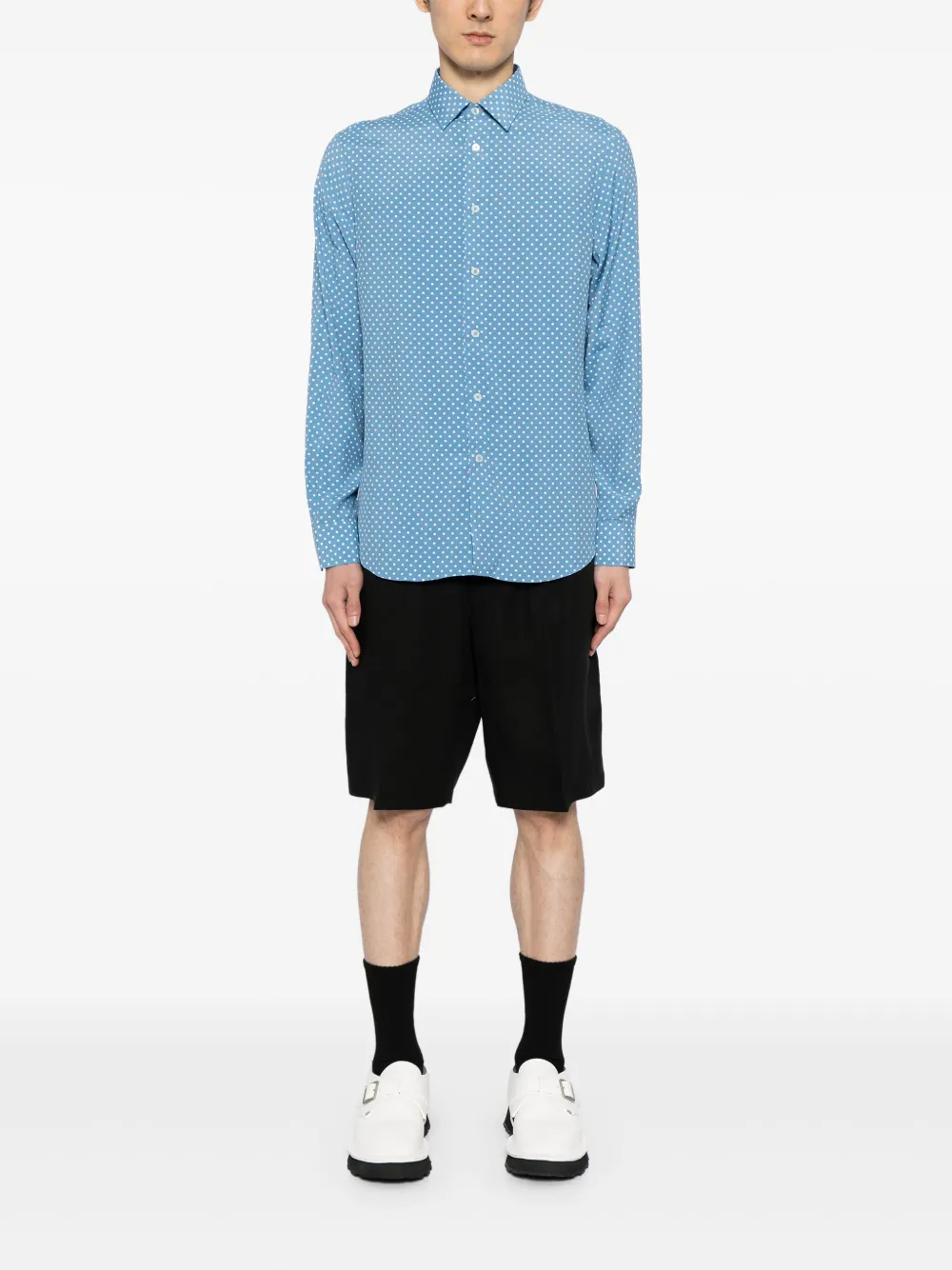 Paul Smith polka dot long-sleeves shirt - Blauw